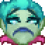 A gif of a pixelized Dota hero crying